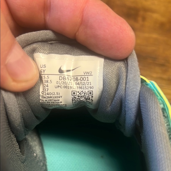 Nike Zoom Flight 2 mid smoke and gray lemon twist - Picture 2 of 5